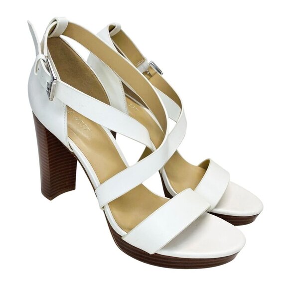 Nine West Deanne Size 10 Strappy Platform Heels Evening Party Sandals Open Toe - Picture 5 of 10